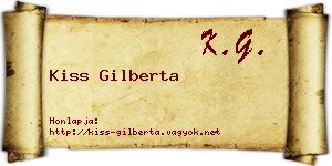 Kiss Gilberta névjegykártya